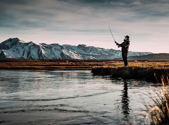 Fly fishing at A-Lodge in Boulder, Colorado