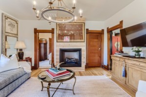 Family room in renovated Victorian