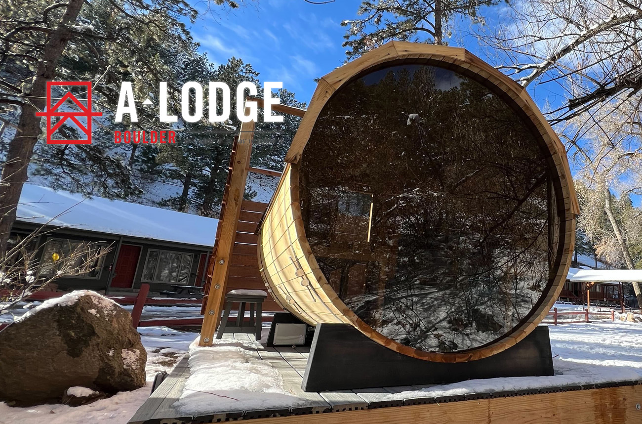 Barrel Sauna at the A Lodge Boulder Hotel Location