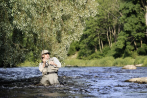 Man fly fishing on the gold medal waters of the Arkansas river