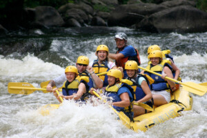 Family rafting near Salida, Colorado on the Arkansas river