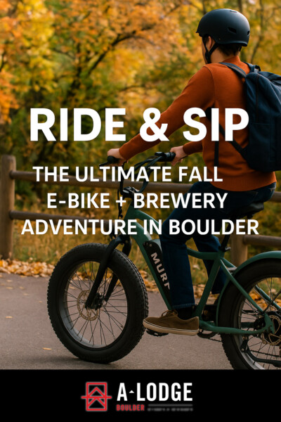 Man on an e-bike in Boulder Colorado