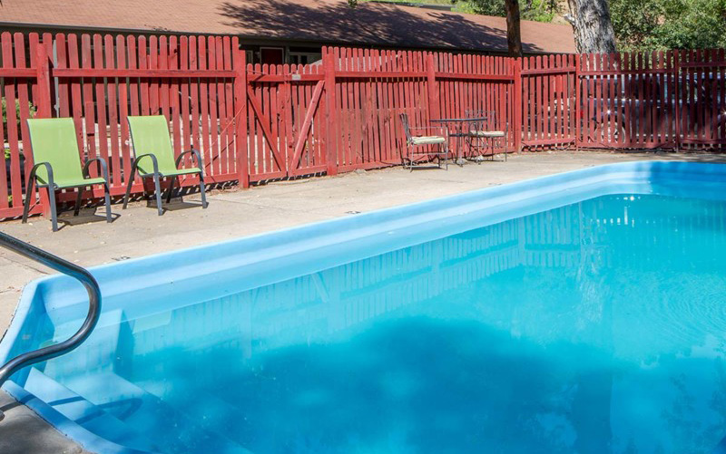 Pool at the A-Lodge hotel in Boulder, CO