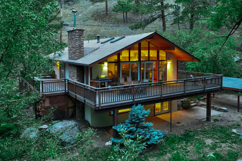 Mountain lodge accommodations at A-Lodge Boulder Colorado for destination wedding weekend guests