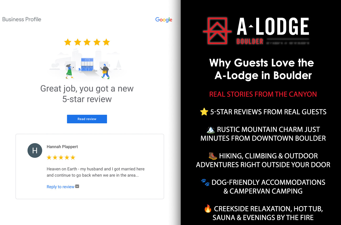 Why Guests Love A-Lodge Boulder: Real Stories from the Canyon Blog Post Lead Graphic