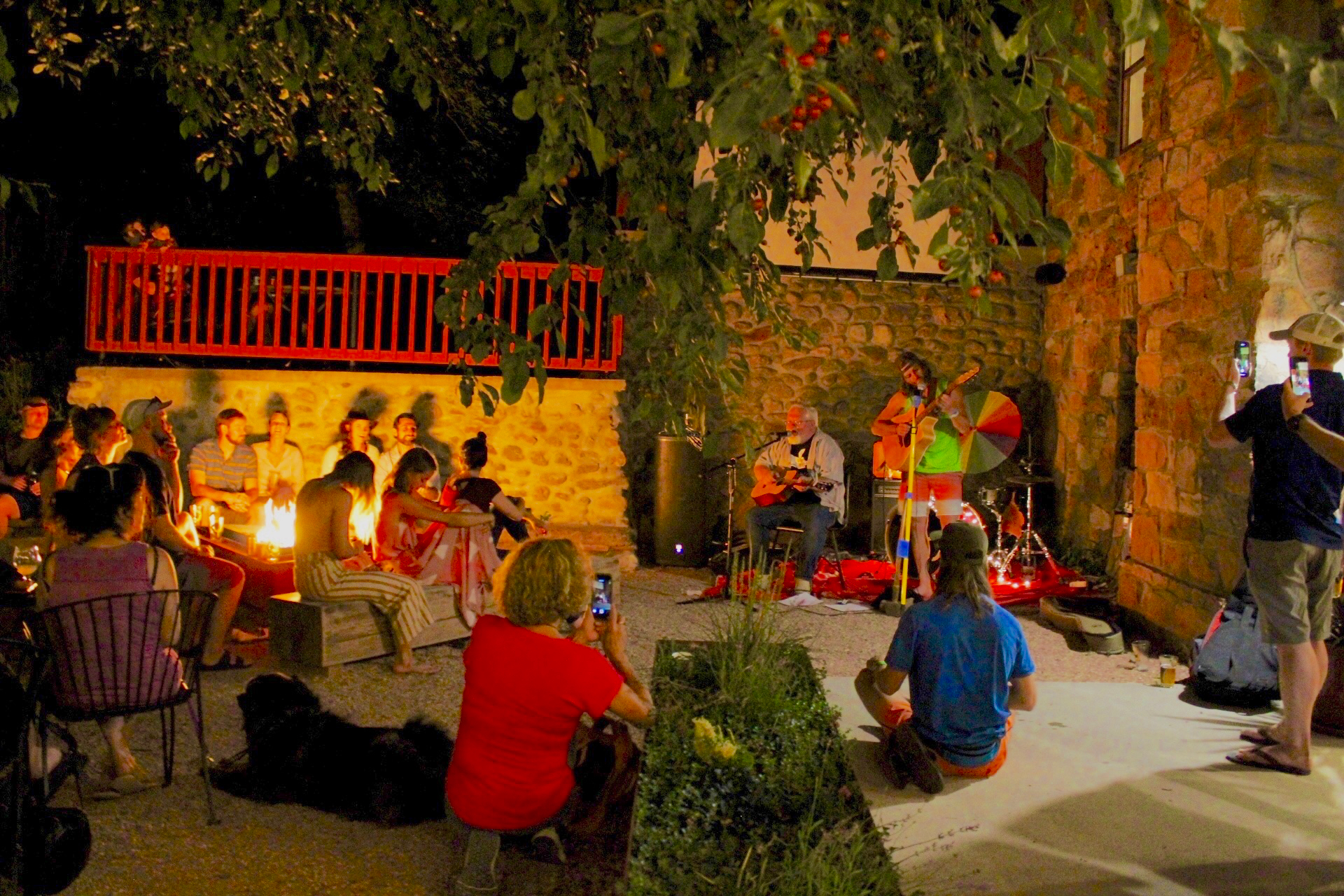 Live music at A-Lodge in Boulder, Colorado